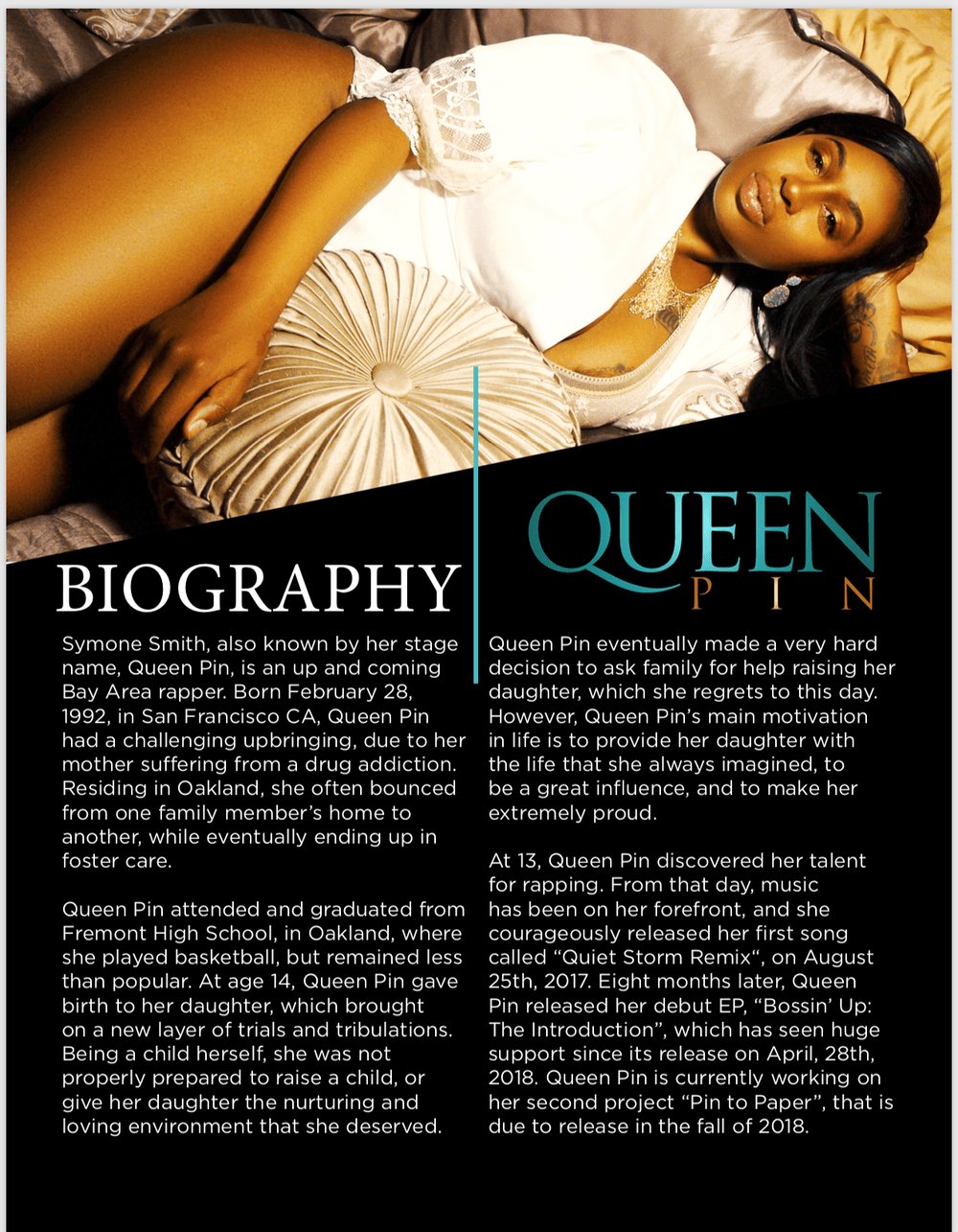 Queen Pin — Biography Sheet
